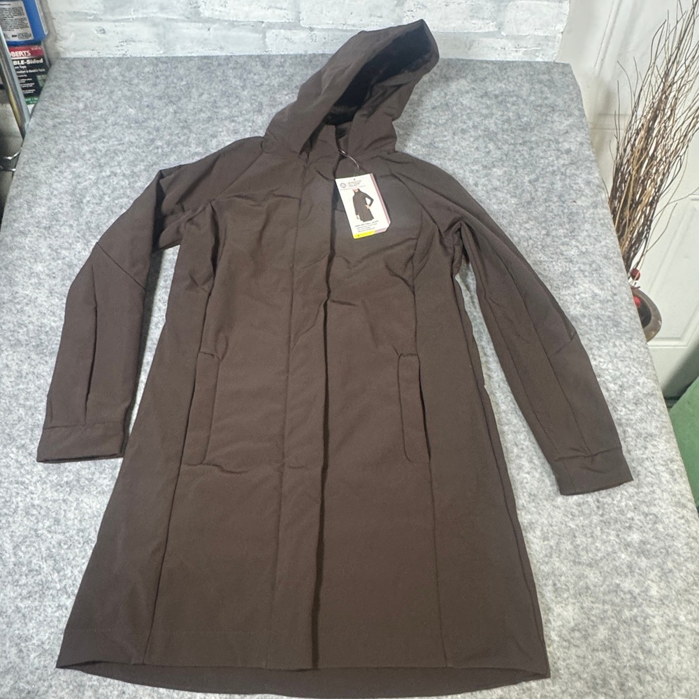Mondetta Outdoor Project Womens Brown Faux Fur Lined Softshell Parka Jacket S
